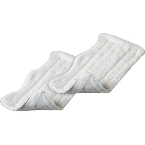 Chiffons de rechange pour balai vapeur Shark, lot de 2 tampons de nettoyage, microfibre, compatible avec les modèles S1000 et S2000, lavables et réutilisables, pour sols durs. (1/4)