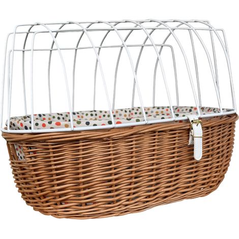 Aumüller Fahrrad-Tierkorb Classic, mit Polstereinlage, L: 52 cm - Gepäckträgermontage
