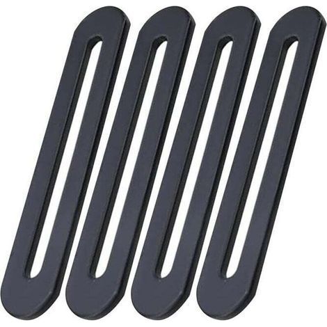 Supports de fixation 155 x 19 mm, supports de fixation en acier inoxydable noir, supports de fixation pour réparations, fixations pour meubles, 4 pièces (4, 155 x 19 mm) (1/4)