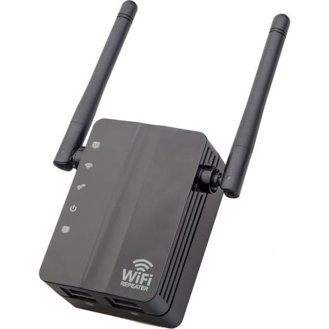 JSSEVN-Repetidor WiFi, amplificador de señal WiFi inalámbrico de 300 Mbps y 2,4 GHz (mini router/punto de acceso/repetidor)
