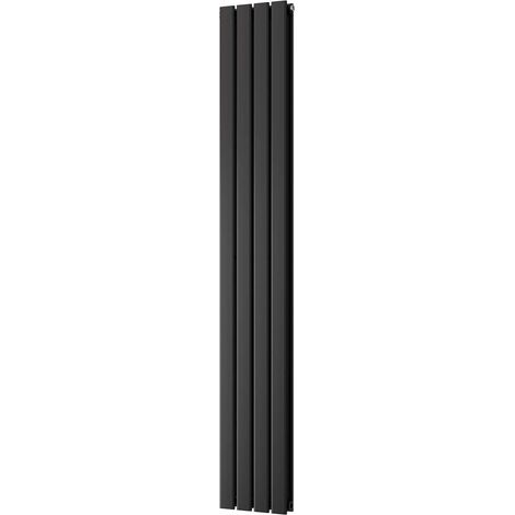 Typhoon - Black Vertical Radiator H1800mm x W272mm Double Panel