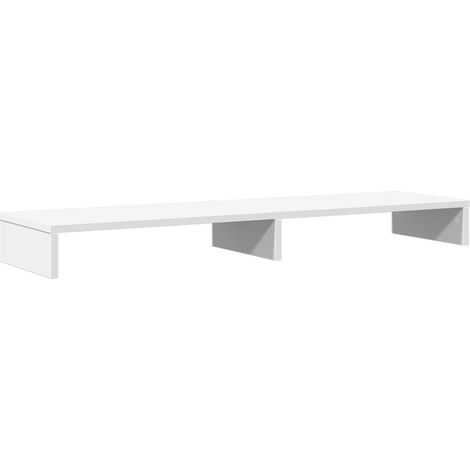 Supporto per monitor tavolo da scrivania mobile 100 x 27 x 10 cm legno ingegnerizzato bianco 020044831