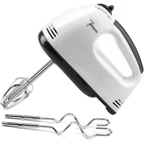 Batteur Électrique À Main - 7 Vitesses Réglables - Barres De Mélange En Acier Inoxydable - Pour Pâtisserie Et Crème Chantilly - 1 Pièce (1/5)