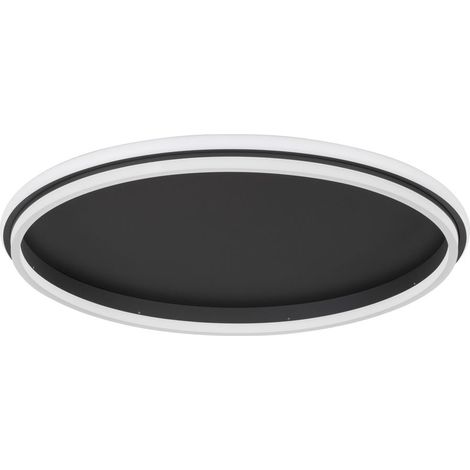 Plafoniera LED Nova Luce Willow alluminio nero Ø 60 cm 52 W 3000 K per soggiorno 6300 lm rif. 9212915 (1/5)