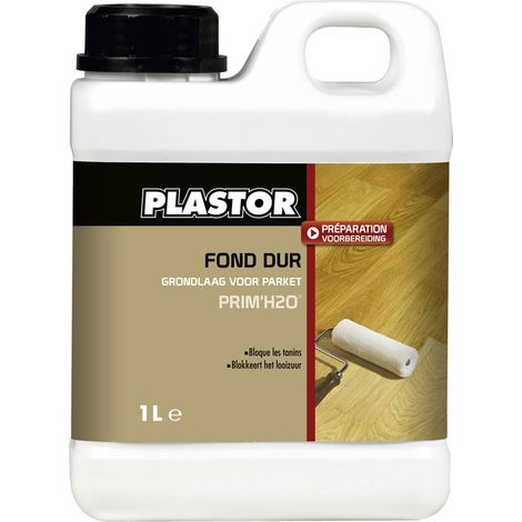Plastor – Fond dur anti-tanins pour bois tanniques 1L – Préparation avant vitrification – Application fluide et rapide – Compatible phase aqueuse