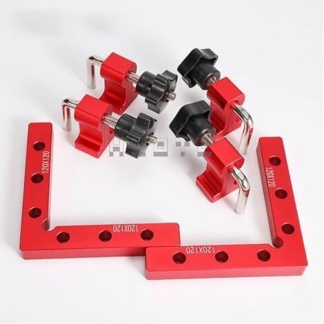royaluxe - 90 degrés support de positionnement 110x110mm aluminium 90 degrés coude pince L Type outil de menuisier pour outils de travail du bois (1/2)