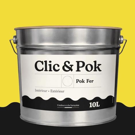 Peinture Fer Antirouille – Métal Extérieur Intérieur, Satinée, Protection Rouille - 10L - RAL 1016 - Jaune soufre