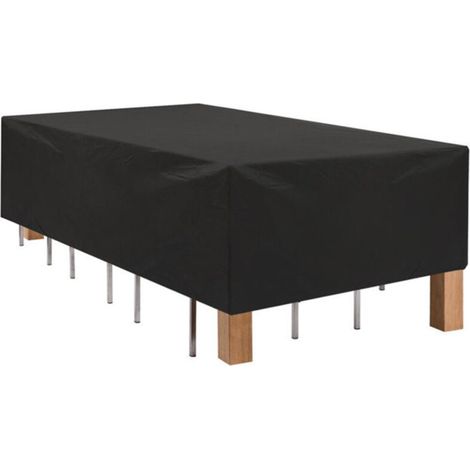 Copertura per mobili da giardino, 180 x 120 x 70 cm, resistente copertura per tavolo da giardino in poliestere Oxford, copertura per tavolo da esterno, copertura rettangolare antivento (ne
