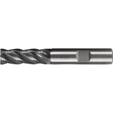 PFERD TOOLS Fraise VHM Ø8 mm, 4 dents, avec denture d’ébauche, 2xDC, chanfrein 0,2 mm, revêtement AlCrN, tige HB, universelle