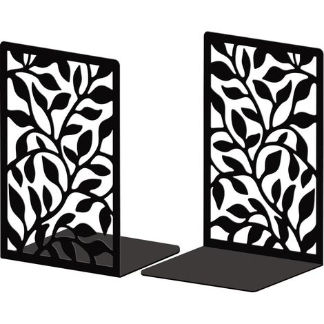 Lot de 2 Serre-Livres Métal Feuilles De Vigne Décoratif (1/5)