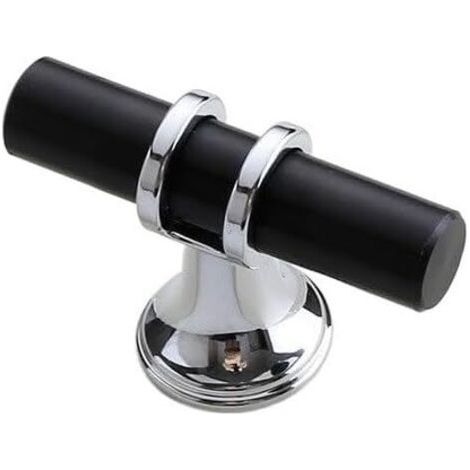 BUNTHAUS 10 Stück moderne Türgriffe aus Aluminiumlegierung, Küchenschrankgriffe, solide Schubladengriffe, modische Möbelgriffe (Farbe: Schwarz, Größe: 51 × 21 × 34 mm) (1/4)