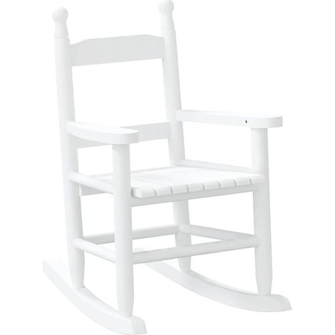 Mecedora para niños madera maciza de álamo blanca vidaXL