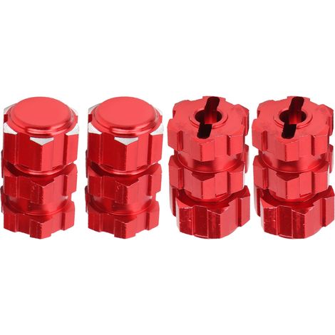 Adaptateur hexagonal 17mm pour moyeux de roues Traxxas MAXX 1/10, rallonge et raccord rouge pour voiture RC (1/5)