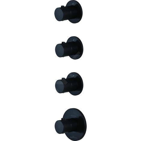 Paffoni Modular Box - Mitigeur thermostatique encastré, pour 3 sorties, noir mat MDE019NO (1/5)