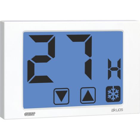 Hygrostat Mural à écran Tactile Numérique Alimentation 230V Blanc Vemer VE476800 Akuos