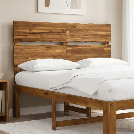 vidaXL Cabecero de borde vivo ROSTOCK Natural 120 cm (1/5)