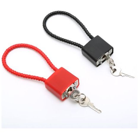 Lot de 2 Cadenas en Corde d'acier avec Clés, Cadenas Câble à Clé à Longue Manille, Cadenas à Câble pour Valise, Portail, Vélo, Casier College (1/5)