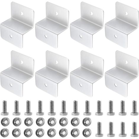 Solaire en Z, 8Pcs Panneaux Solaire Support en Aluminium Montage de Panneau Solaire Adopte un Design en Forme de Z avec Écrous (1/4)