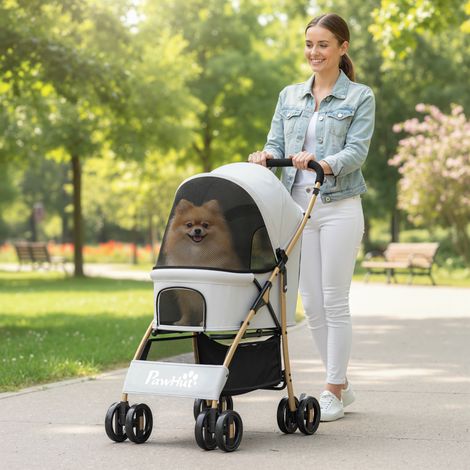 Gris 80x44,5x97 cm - Chariot pour animaux doté de 2 portes Grillage de rangement pour fenêtres Corde de sécurité clair