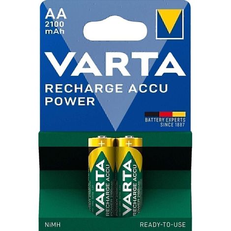 VARTA AA Akkus 2100mAh NiMH, wiederaufladbar, 2 Stück