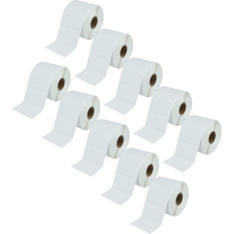 vhbw 10x Thermal Transfer Label Roll 31.7mm x 57.15mm (1000 Label) compatible with Zebra 105SL, 105SE, 220Xi4 Label Maker