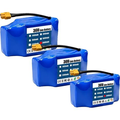 Batterie lithium-ion, capacité de 20000mAh, tension de 36V, 36v 20000mAH-3PCS (1/2)