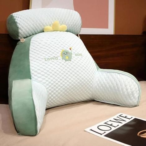 Lesekissen fürs Bett, Lendenkissen, bequeme Rückenlehne, Rückenkissen, grün. (1/5)