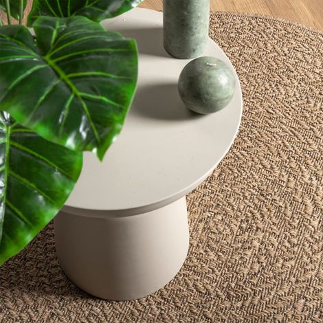 vidaXL Teppich 120 cm Jute-Optik für Innen und Außen