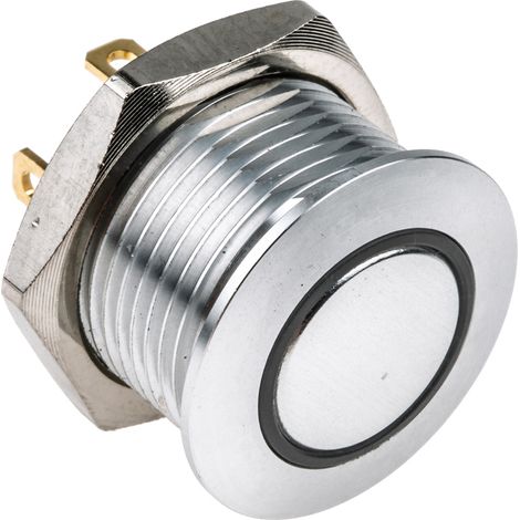 Bouton-poussoir, Momentané lumineux, LED Jaune, Unipolaire à une direction, 2 A, Translucide, Montage panneau ( Prix pour Paquet de 1 )