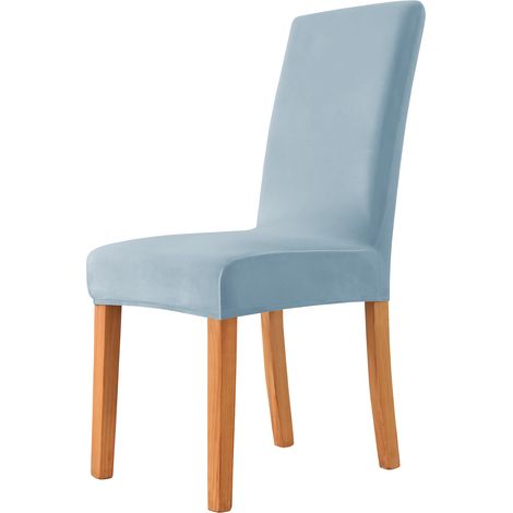 Housse de fauteuil en velours BLEU CLAIR VELOURS ÉPAIS (1/5)