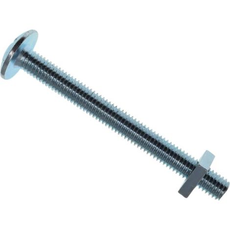 METALMATE Roofing Bolt & Nut Zp M8 x 100mm Box 25