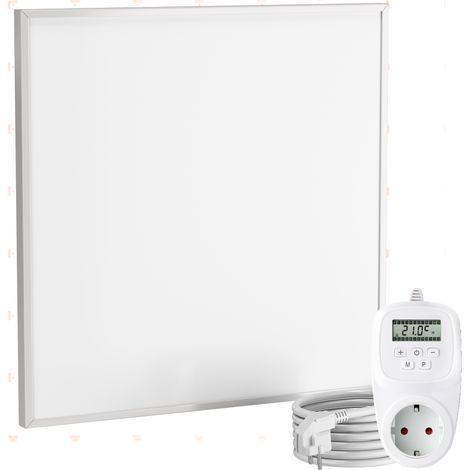 Chauffage infrarouge mural 60×60 cm 360 W – thermostat TH12 – technologie Carbon Crystal pour plafonds modulaires et murs – Viesta