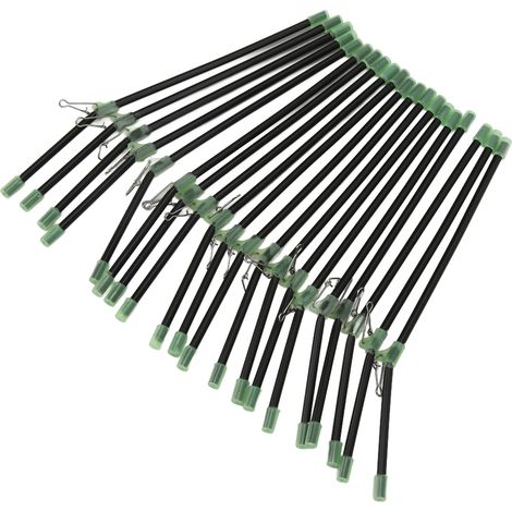 20 Pièces Anti-emmêlage Feeder Boom avec Émerillons Tube Connecteur Balancier Matériel de Pêche en Mer Plastique Noir (1/5)