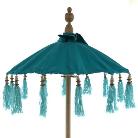 VAN DER LEEDEN Tisch-Sonnenschirm Bali Mini Azur Ø 50 cm (1/4)