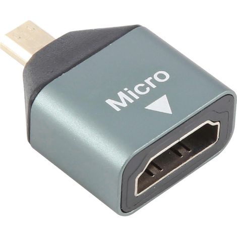Connecteur micro HDMI mâle vers HDMI femelle plaqué or (1/4)