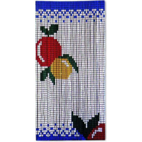 Tenda anti mosche a piastrina con supporto in alluminio 100x230 cm con 36 strisce per 63 piastrine ideale per porte e finestre