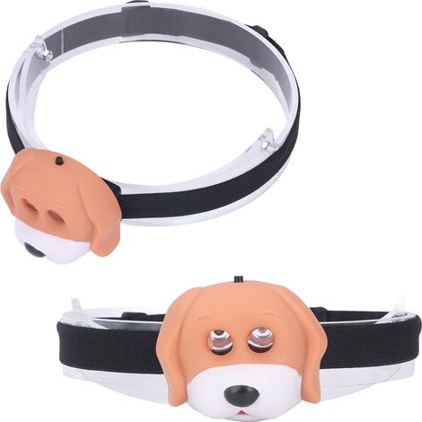 Tierstirnlampe für Kinder, LED-Stirnlampe in Cartoon-Optik für Kinder (Hundemodell, Batterien nicht enthalten) (1/5)