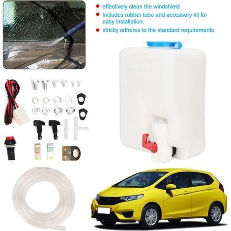 Universelles Scheibenwaschflüssigkeitsbehälter-Set, 12-V-Pumpe, 1,8-Liter-Wischsystembehälter (1/3)