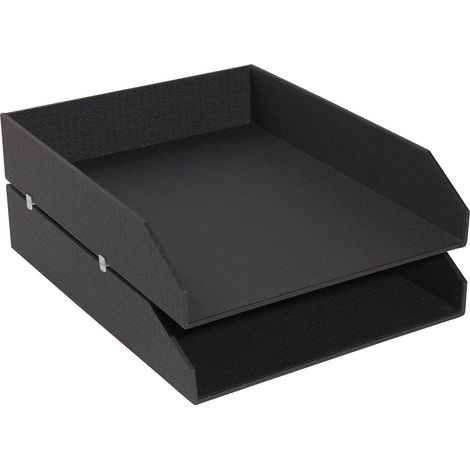 Exacompta Corbeille élégante noire lot de 2
