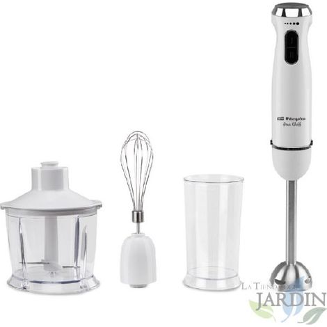 Frullatore a immersione Orbegozo + Accessori.  Potenza 1000 W.