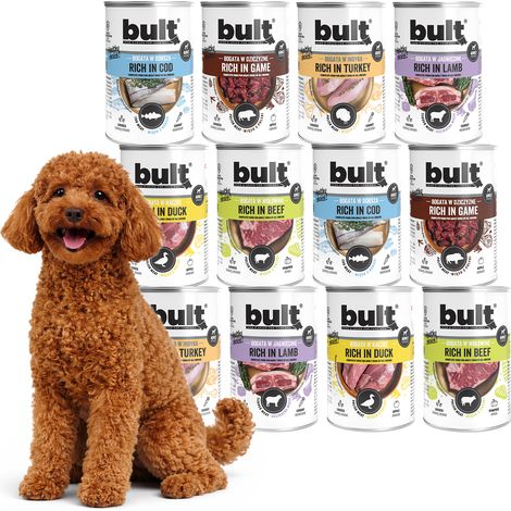 Cibo umido per cani BULT, mix di gusti, lattina da 12 x 400 g (1/5)