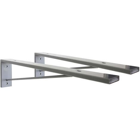 Équerre Invisible - Jeu de 2 équerres - Métal Satiné (1/2)