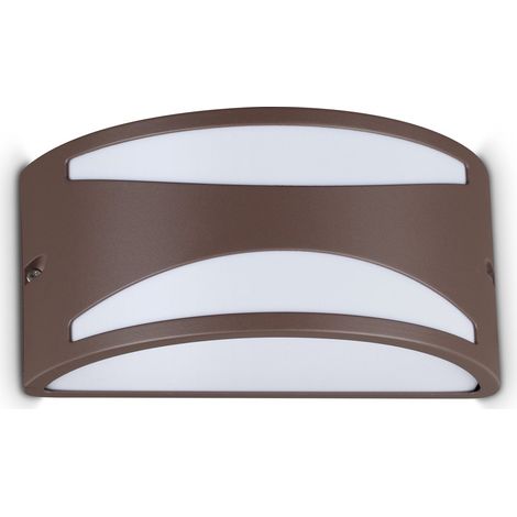 Ideal Lux Lampada da parete moderna REX-3 1 luce E27 IP44 coffee alluminio