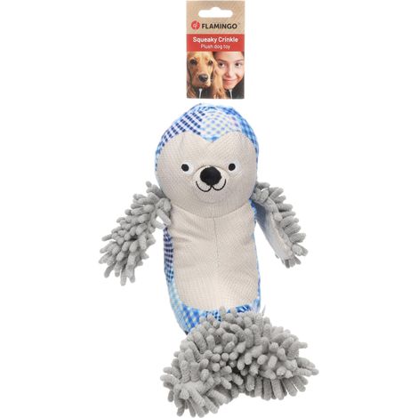 Flamingo Jouet pour Chien Phoque Gris 20x28x19cm Peluche Douce avec Couineur Stimulant et Réconfortant pour Petits Chiens (1/3)