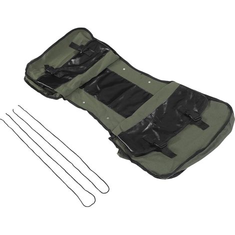 35-Liter-Fahrradtasche, verstellbarer multifunktionaler Stauraum für Fahrräder, reflektierende Sicherheitsmerkmale, Dunkelgrün (1/5)