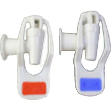 Robinet de remplacement en plastique blanc pour distributeur d'eau 2 pièces (1/5)