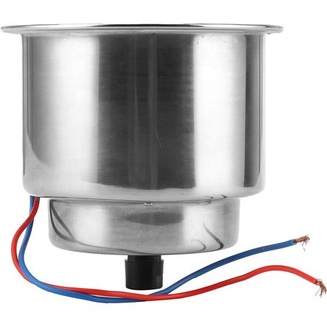 Support universel en acier inoxydable pour gobelets avec éclairage LED vert pour bateau, camping-car, voiture, appartement (1/5)
