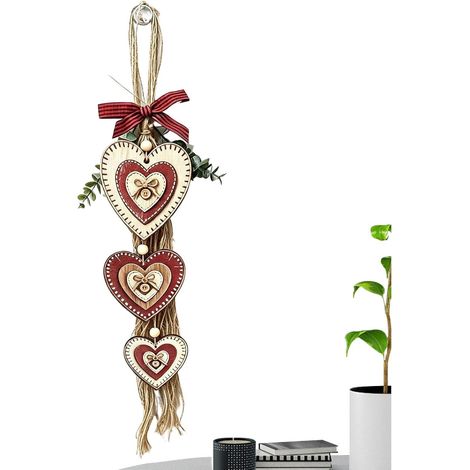Décoration murale en bois en forme de cœur pour la Saint-Valentin (1/5)
