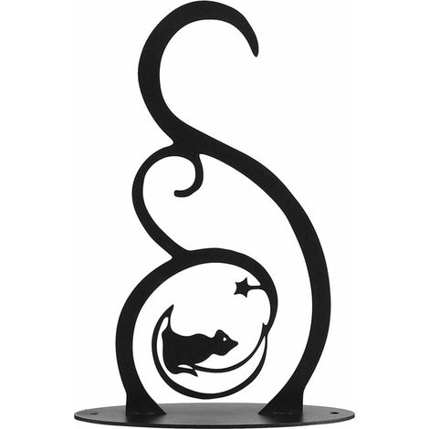 1 confezione di ganci da parete in ferro per vasi di fiori, piante sospese, lanterne sospese, mangiatoie per uccelli, eleganti campane (nero) (1/5)