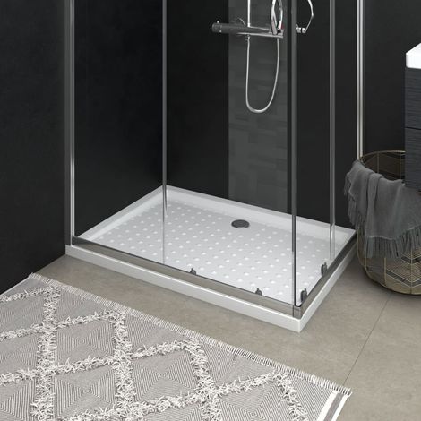 Receveur de douche  Bac de douche antidérapant extra plat avec picots Blanc 70x100x4 cm ABS BXZ9166 (1/5)